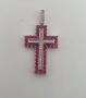 Сребърен кръст с рубин, изумруд или сапфир, снимка 7