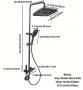 Цифрова душ система с дисплей за температурата и хигиенен душ, снимка 4