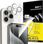 NEW'C 4 Pack: Защитно стъкло за екран и камера за iPhone 15 Pro [6.1 инча]