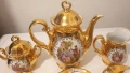Луксозен немски порцеланов позлатен сервиз за кафе от Бавария. , снимка 2