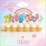 Грижовните мечета мече The Care Bears 12 бр картонени топери топер с клечки за мъфини кексче, снимка 1