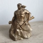 Стара фигура бронз пластика ссср, снимка 5