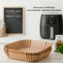 Незалепващи хартиени подложки за Air Fryer – 100 бр. - топлоустойчиви до 240°C, снимка 3
