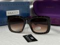 GUCCI GG0141 с лого дамски слънчеви очила УВ 400 правоъгълни квадратни , снимка 6