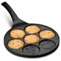 Тиган с усмивки за палачинки или омлет, 26см, незалепващо мраморно покритие, Ruhhy, снимка 3