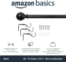 Корниз Amazon Basics Curtain Rod с Кръгли Накрайници, Черен, Регулируем 91.4–182.9 см!, снимка 3