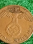 Две монети 1 райхсфенинг 1938г. Трети Райх Германия с свастика 53332, снимка 4