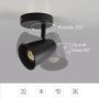 Aisilan Черен таванен прожектор, въртящ се, вкл. 7W GU10 LED крушка, снимка 2