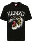 KENZO Black Varsity Embroidered Tiger Logo Мъжка Тениска size M (L), снимка 2