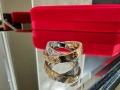 CARTIER Love Rose and White Gold Diamond Paved Пръстен, снимка 4