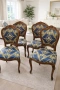 Комплект 4 трапезни стола в стил Луи XV, снимка 1