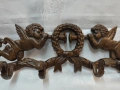 Ретро закачалка от масивен чугун – Бароков стил с ангели, снимка 4
