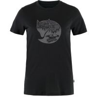 Дамска тениска Fjall Raven - Abisko Wool Fox, в цвят Black-Iron Grey, снимка 1 - Екипировка - 45338090