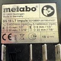 Metabo BS 18 LT impuls - Акумулаторен винтоверт 18V, снимка 8 - Винтоверти - 45025797