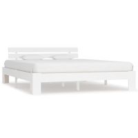 vidaXL Рамка за легло, бяла, бор масив, 160х200 см(SKU:283188, снимка 1 - Спални и легла - 45483326