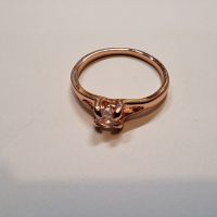 Дамски позлатен пръстен розово злато, снимка 2 - Пръстени - 45448354