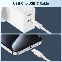 Нови 2 броя Кабел USB C към USB C 3м 60W Бързо Зареждане за iPhone MacBook iPad, снимка 6 - Аксесоари за Apple - 45366682