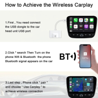 Безжичен CarPlay адаптер за lPhone Безжичен автоматичен автомобилен адаптер, снимка 3 - Аксесоари и консумативи - 45031246