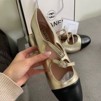 Златни обувки Шанел Chanel златисти , снимка 1 - Дамски ежедневни обувки - 45782812