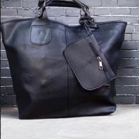 Дамска кожена чанта с аксесоар - портмоне, снимка 6 - Чанти - 46090606