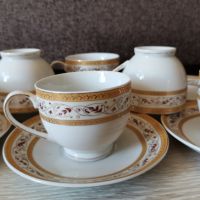 Нов порцеланов сервиз за дълго кафе или чай с декор тип "шевица", снимка 5 - Сервизи - 45708218