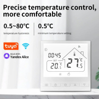 Нов Tuya WiFi интелигентен термостат Температурен регулатор за електрическо подово отопление 16 А, снимка 6 - Ламиниран паркет и подложки - 44957071
