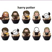 24 бр Хари Потър harry potter къси остри картонени топери за торта мъфини кексчета парти рожден, снимка 1 - Други - 45961708