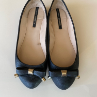 Черни балеринки, снимка 2 - Дамски ежедневни обувки - 45045598