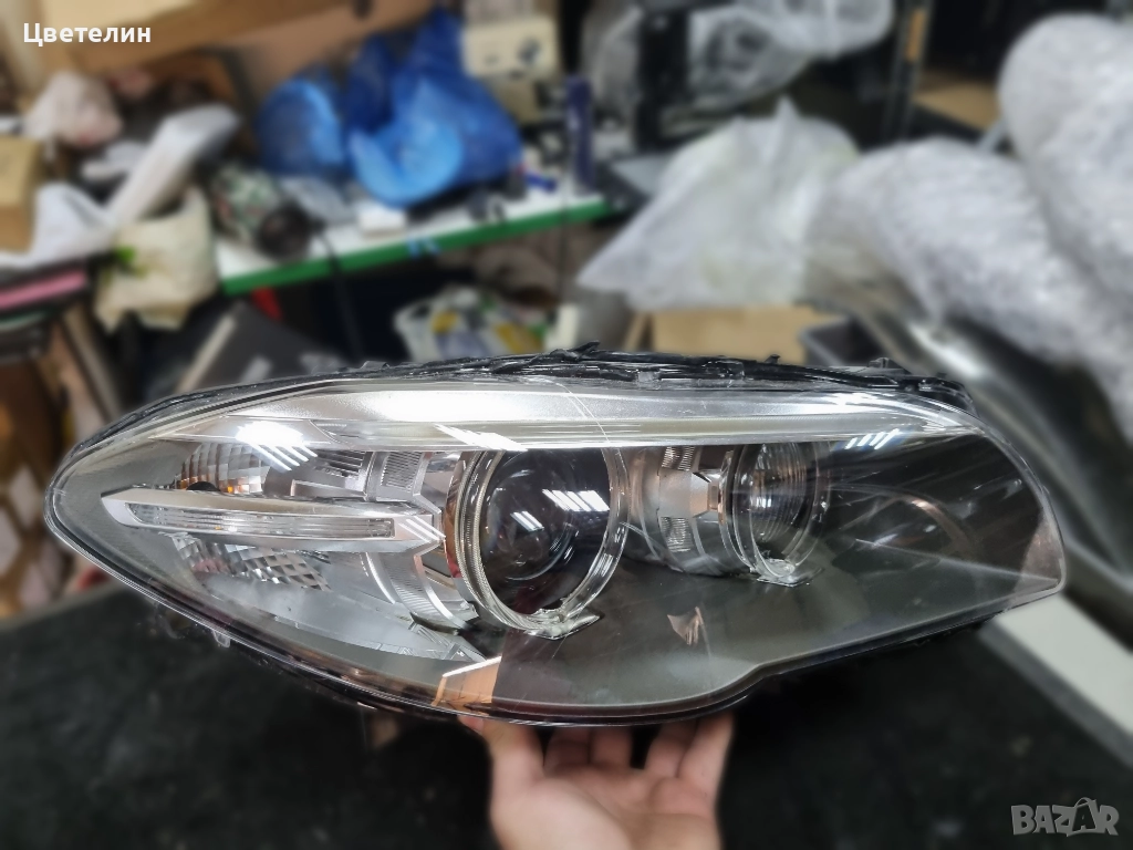 Десен фар BMW 5 F10 Xenon Adaptive Facelift десен бмв 5 ф10 завиващ, снимка 1