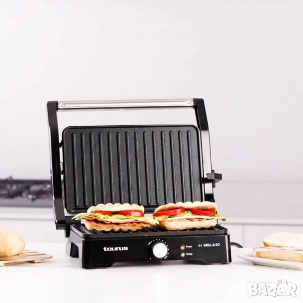 Контактен грил Taurus Grill&Co, 1500W, с плаващ капак и регулируем термостат, снимка 1