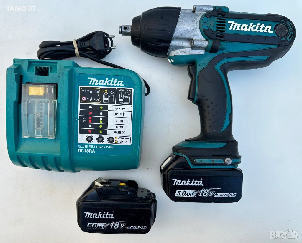  Makita DTW450 - Акумулаторен гайковерт 1/2'' 2x18V 5.0Ah, снимка 1