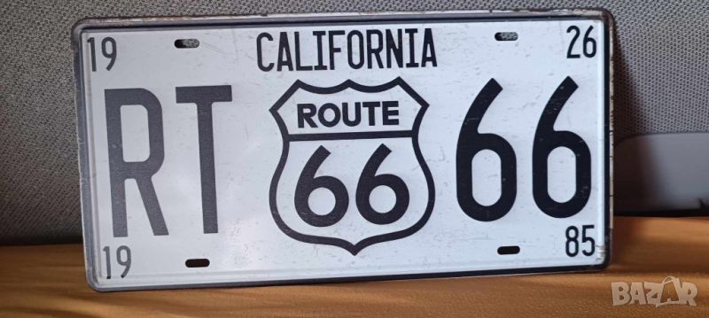 California 1926-1985 Route 66-метална табела тип регистрационен номер, снимка 1