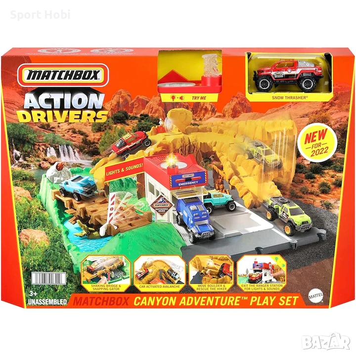 Писта - Комплект Matchbox Action Drivers - Приключение в каньона , снимка 1