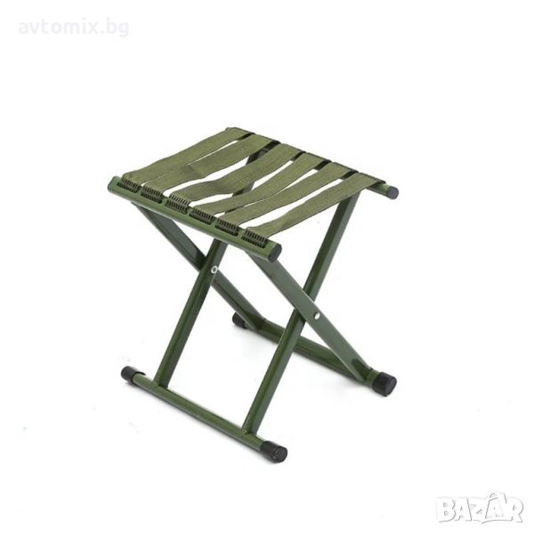 Сгъваем къмпинг стол, зелен, снимка 1