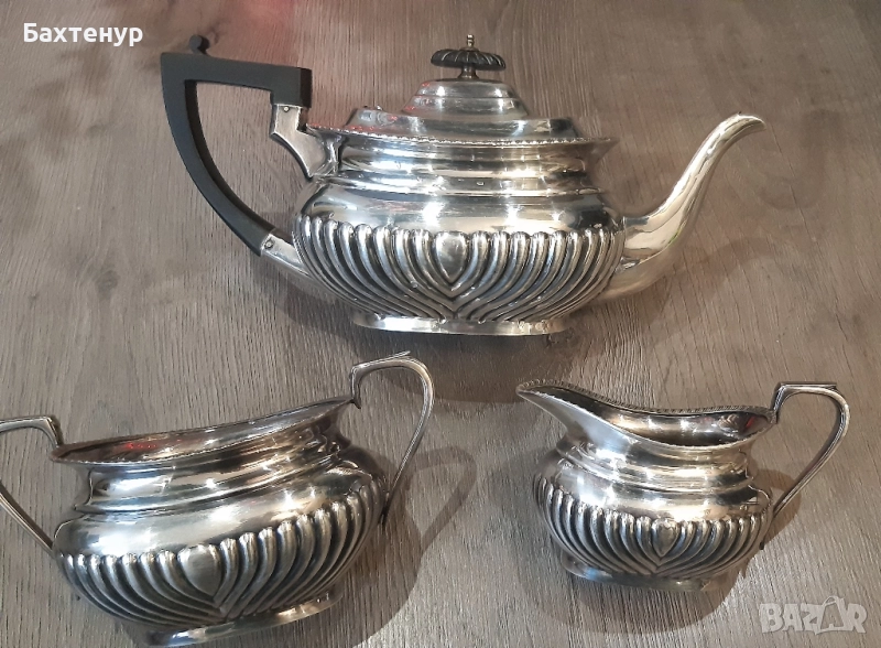 Посребрен английски сет, снимка 1