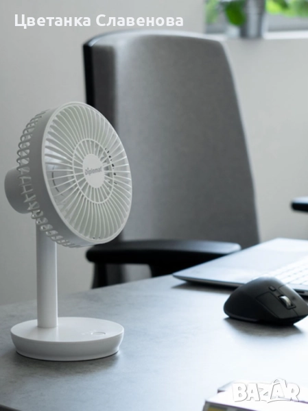 Вентилатор настолен 6,3''Diplomat DFX-363USB, акумулаторен, USB, снимка 1