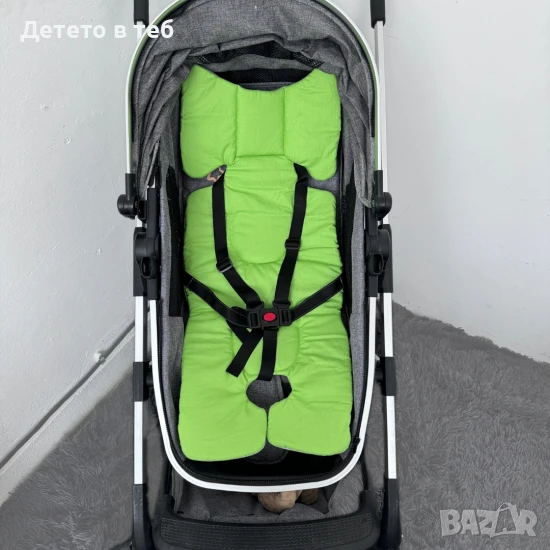 Постелка за количка супер зелена, снимка 1