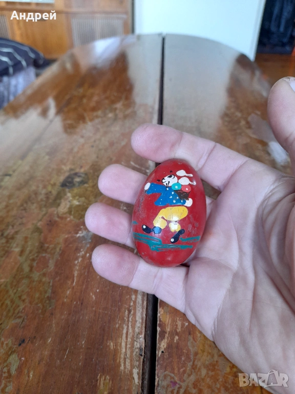 Старо дървено яйце #18, снимка 1