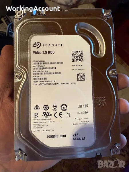 Продавам хард диск HDD 2 TB терабайта, снимка 1