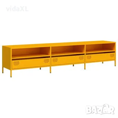 vidaXL ТВ шкаф горчица жълто(SKU:851349, снимка 1