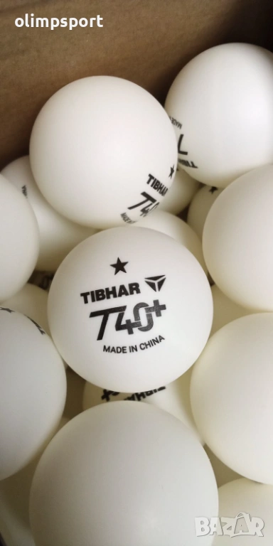 топчета за тенис на маса tibhar t40+ * бели , снимка 1
