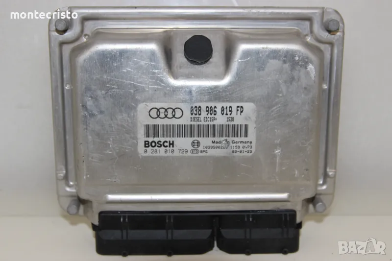 Моторен компютър ECU Audi A4 B6 / 038 906 019 FP / 038906019FP / 0 281 010 729 / 0281010729, снимка 1