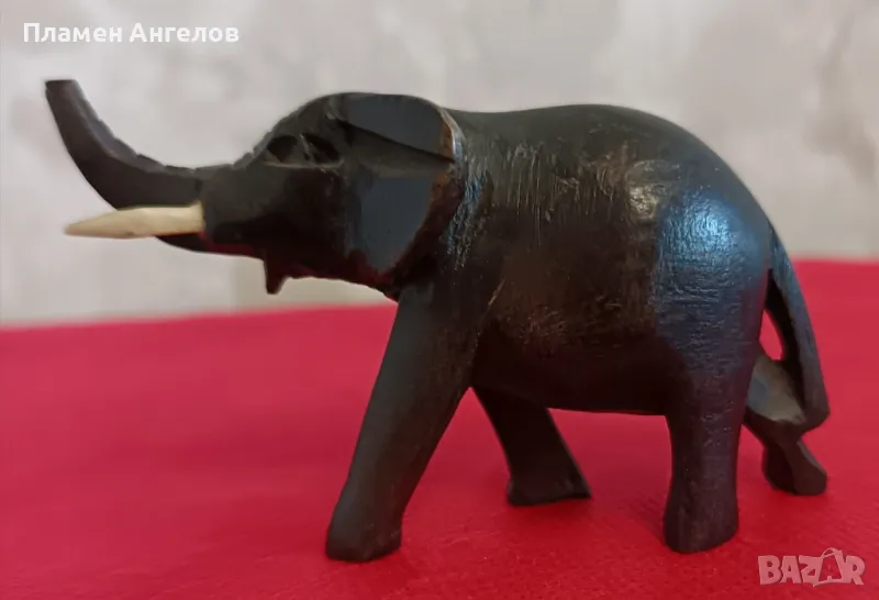 Дървено слонче, фигурка, статоетка, снимка 1