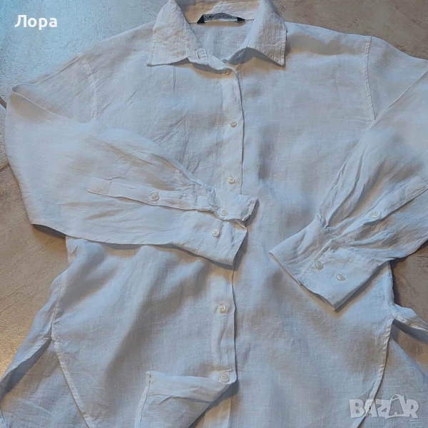 Дамска ленена риза ZARA , снимка 1