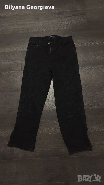 Louis Vuitton Monogram Detail Carpenter Denim Pants, снимка 1