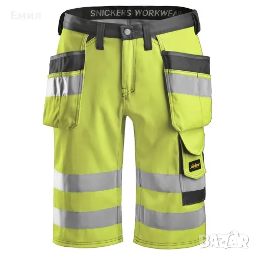 Мъжки шорти Snickers 3033 Hi-Vis Work Shorts, Размер 52, снимка 1