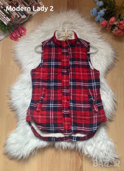 Кариран ватиран елек, снимка 1