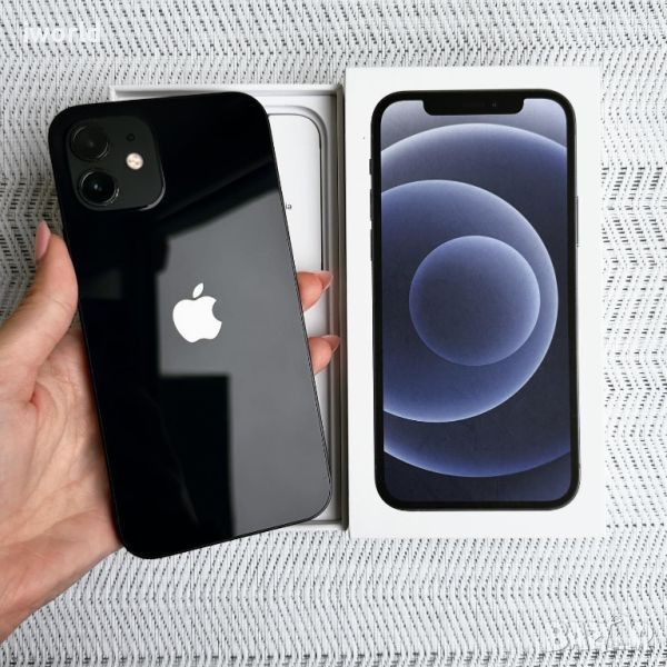 100% Батерия! iPhone 12 ❗️Лизинг от 29лв/м / Black ❗️ черен ❗️ 64гб  КАТО НОВ❗️, снимка 1