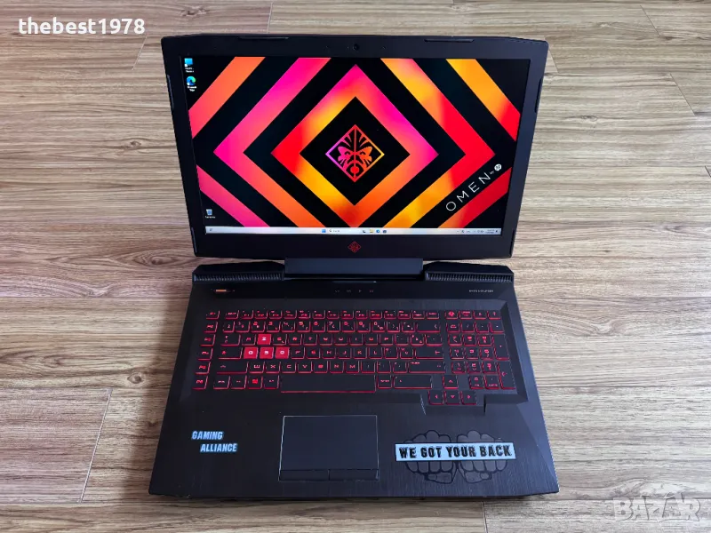 17.3 HP OMEN`Core i7-8750H/16GB DDR4/512GB NVMe/GTX 1050/FHD IPS/Bang&Olufsen, снимка 1