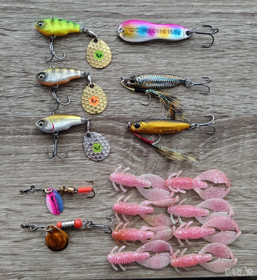 3 Спинери Savage Gear джигове Lurefans, блесни Mepps 60лв комплект, снимка 1